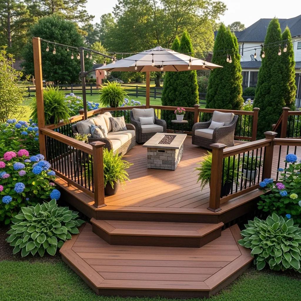 Custom deck installation in Burlington NC showcasing outdoor living space
